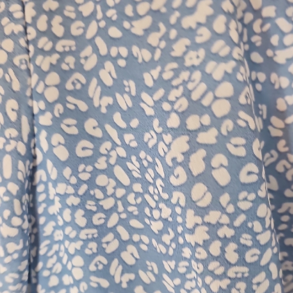 Chic Long Sleeve Blue Floral Dress - Picture 3 of 10